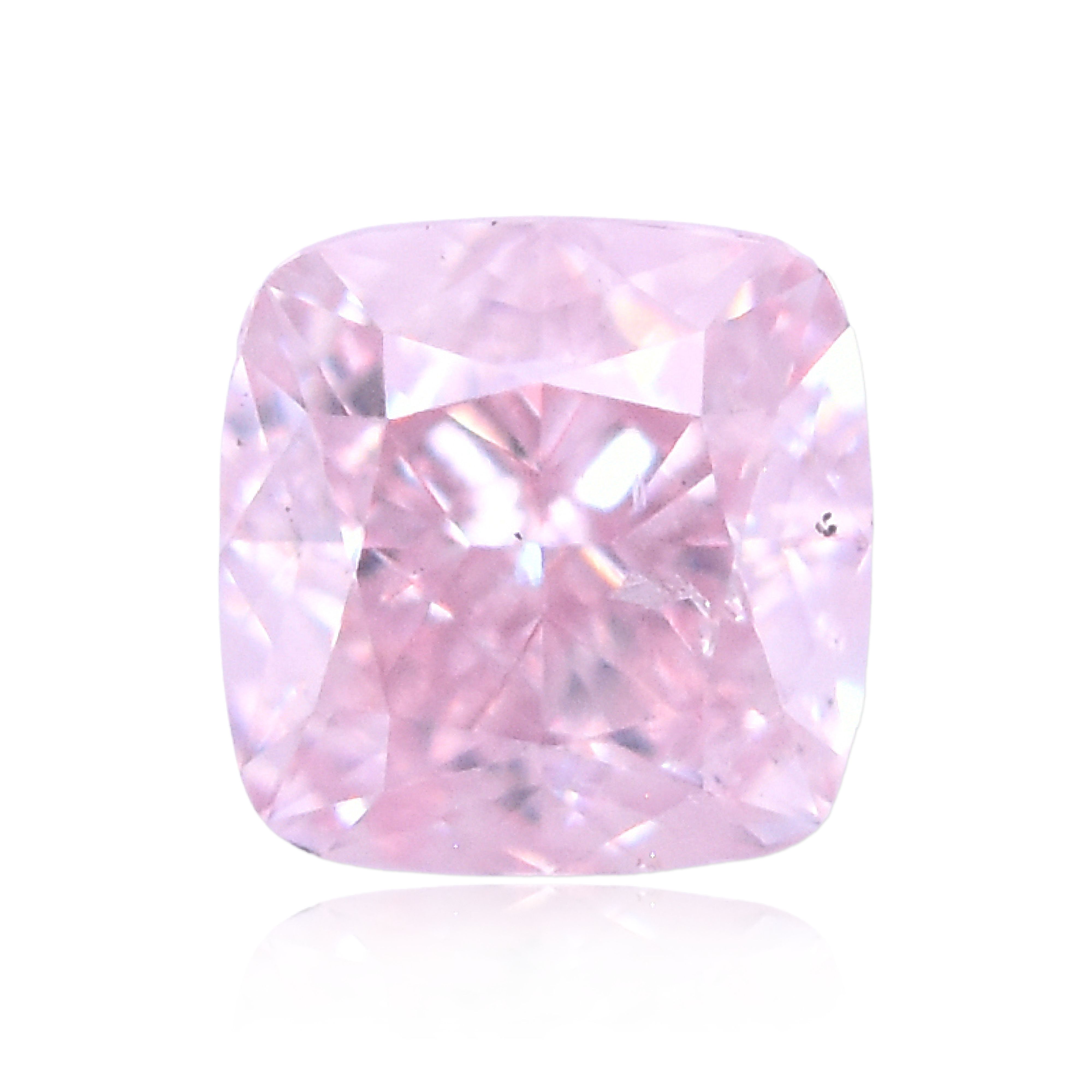 0.23 Carat Cushion brilliant Diamond Fancy Purplish Pink SI2