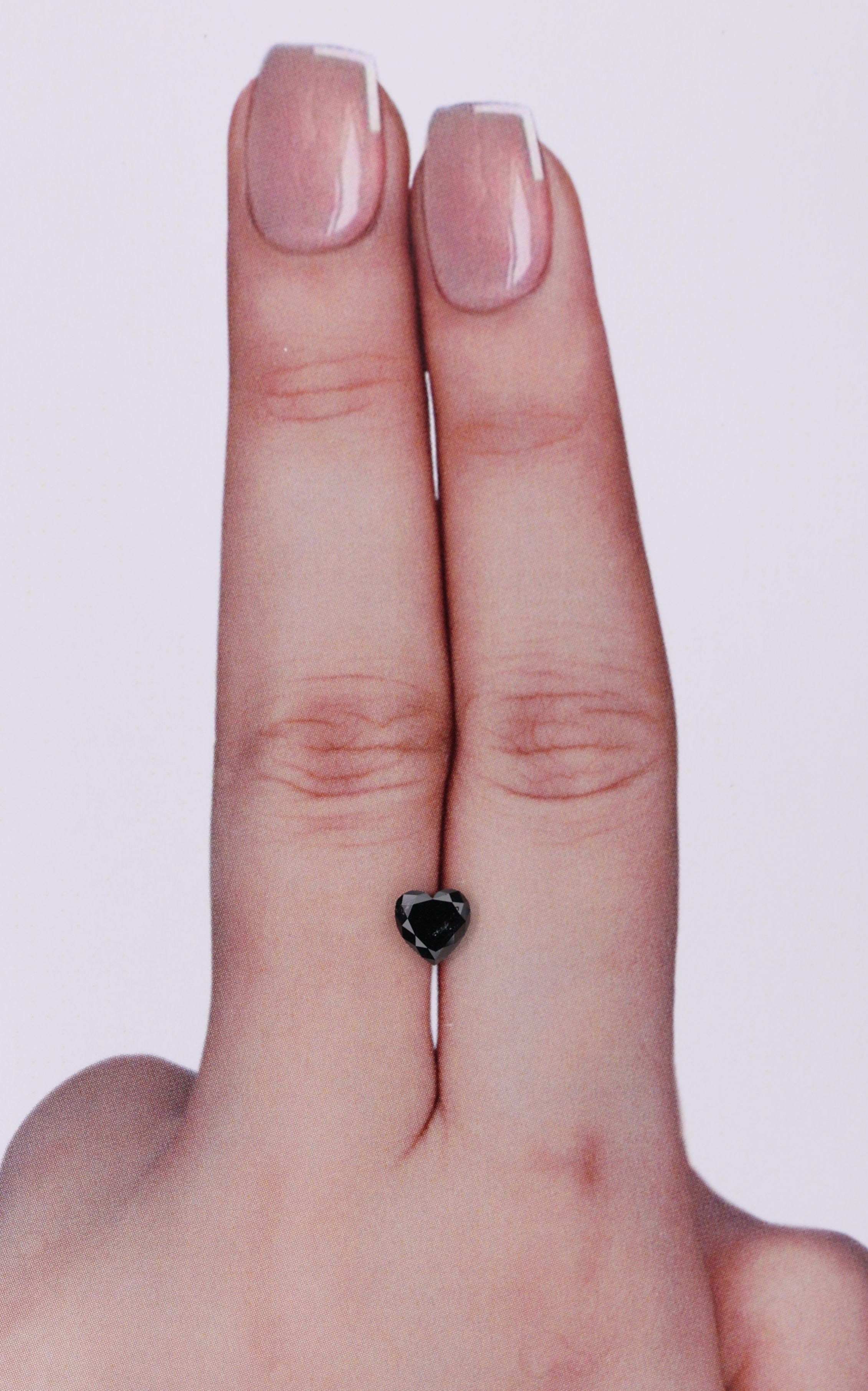 0.51 Carat Heart Diamond Fancy Black VVS2