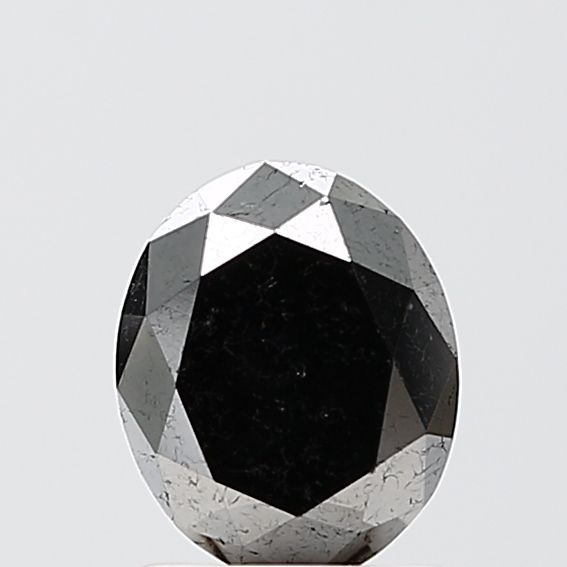 1.54 Carat Oval Diamond Fancy Black VS1