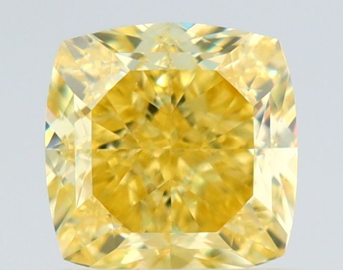 1.07 Carat Cushion brilliant Diamond Fancy Intense Yellow VS1