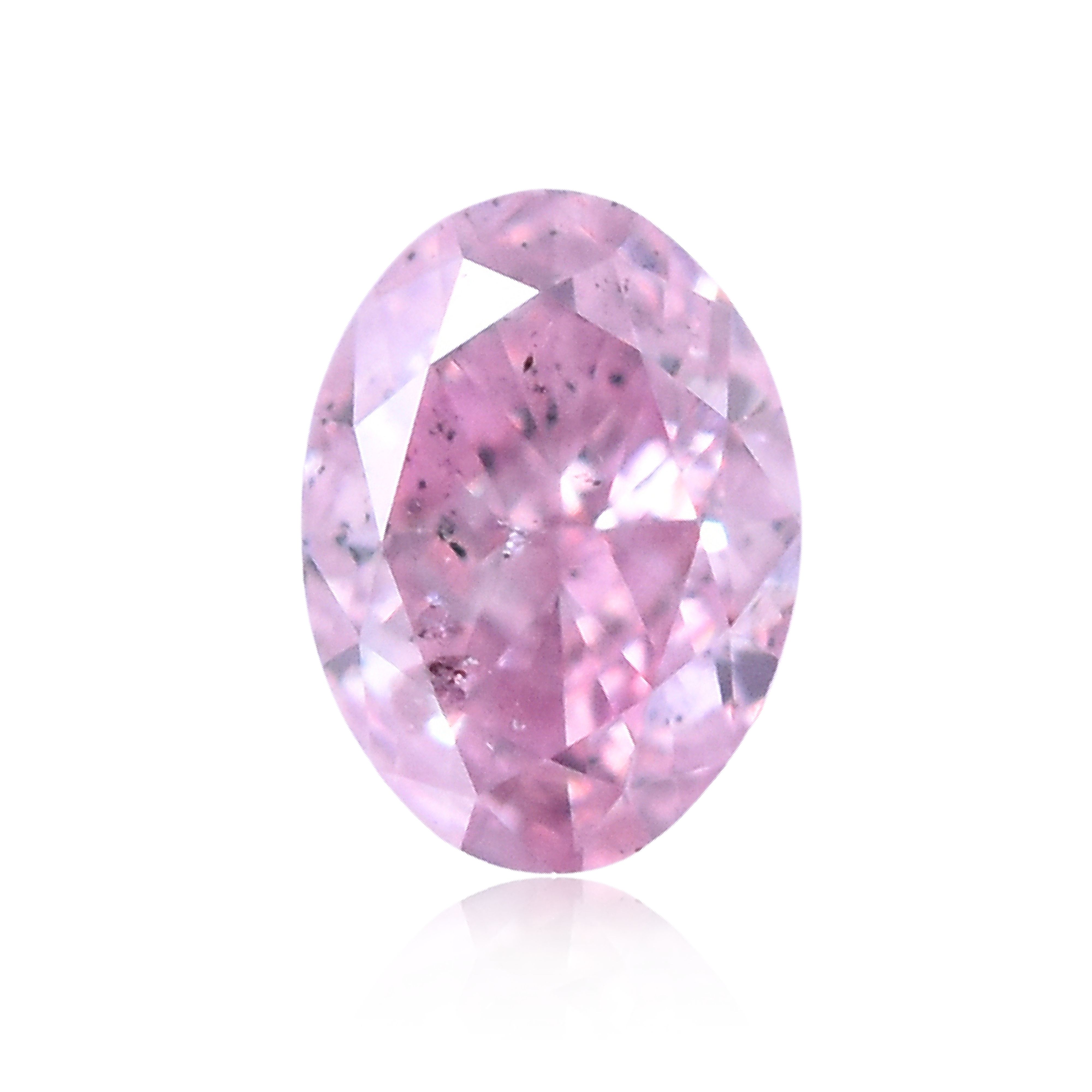 0.12 Carat Oval Diamond Fancy Intense Purplish Pink 