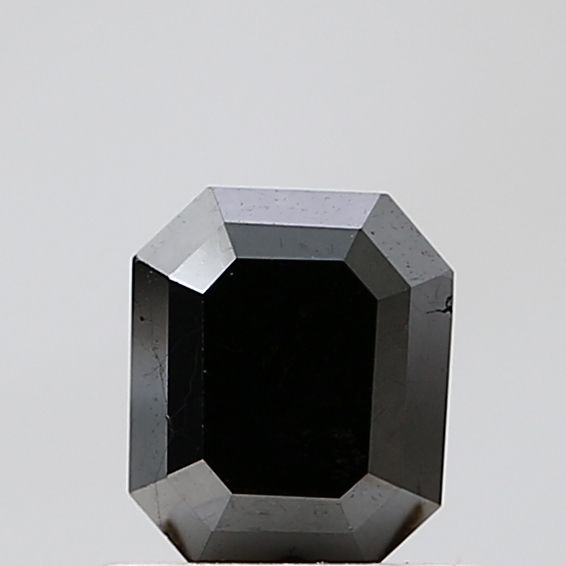 0.97 Carat Emerald Diamond Fancy Black VS2