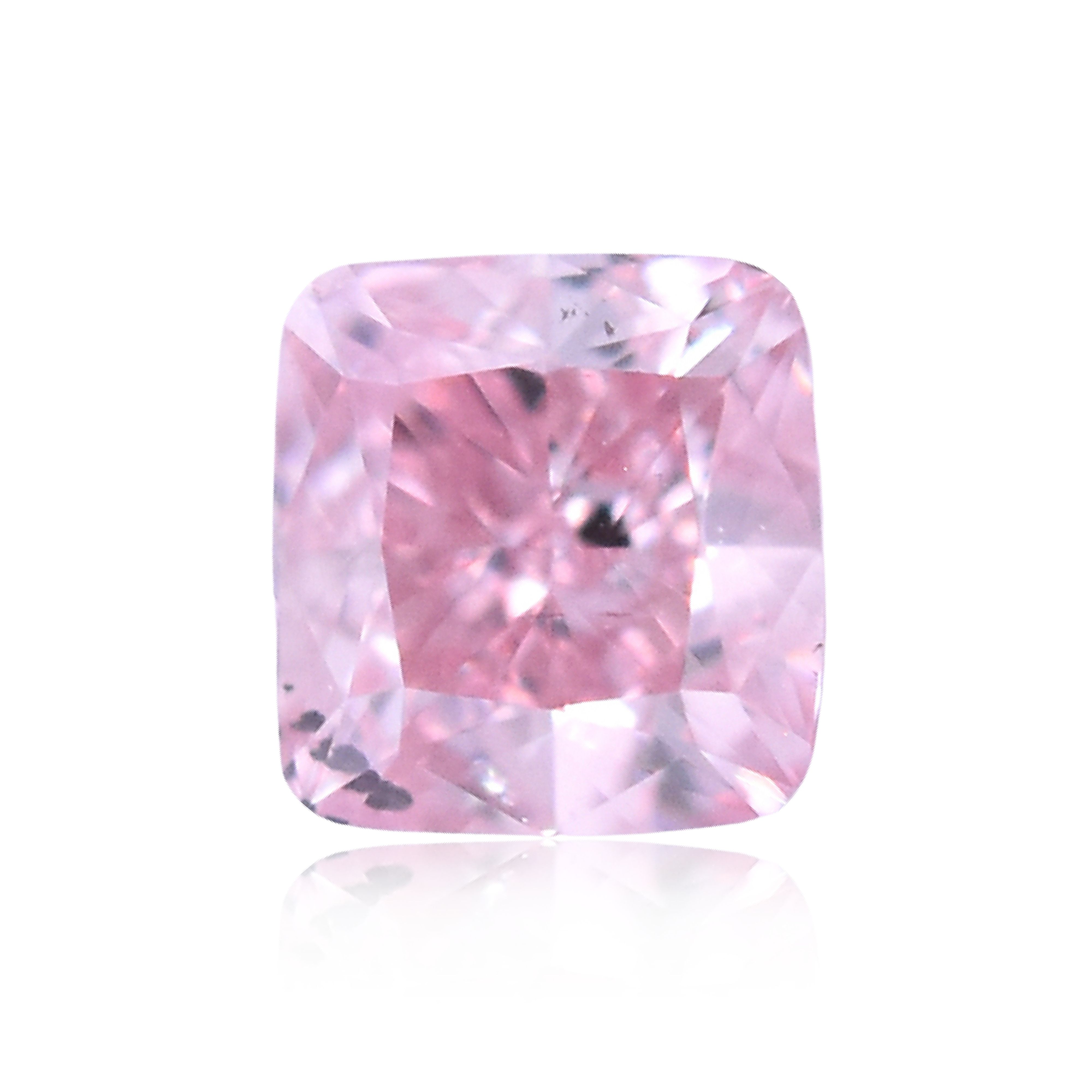 0.19 Carat Cushion brilliant Diamond Fancy Intense Orangey Pink SI2