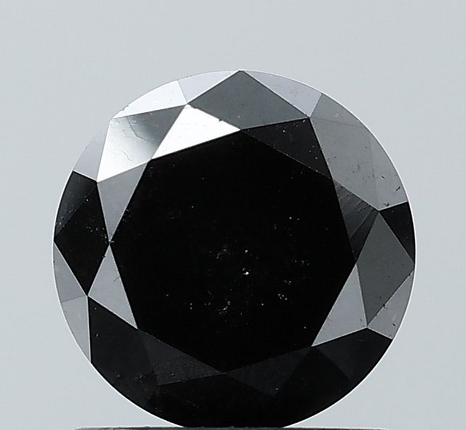 1.37 Carat Round Diamond Black VVS2