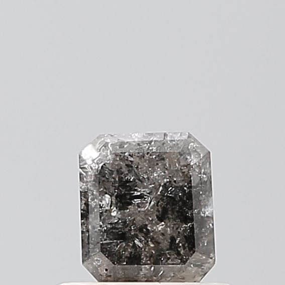 0.51 Carat Emerald Diamond Salt and Pepper VS2