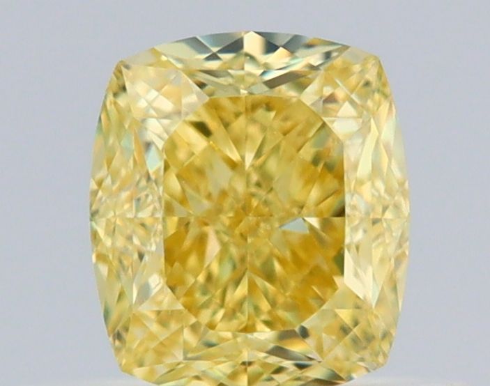 0.5 Carat Cushion brilliant Diamond Fancy Intense Yellow VS1