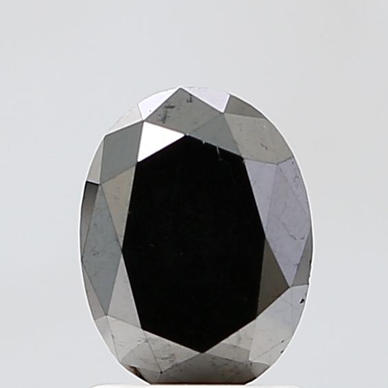 1.92 Carat Oval Diamond Fancy Black VS2