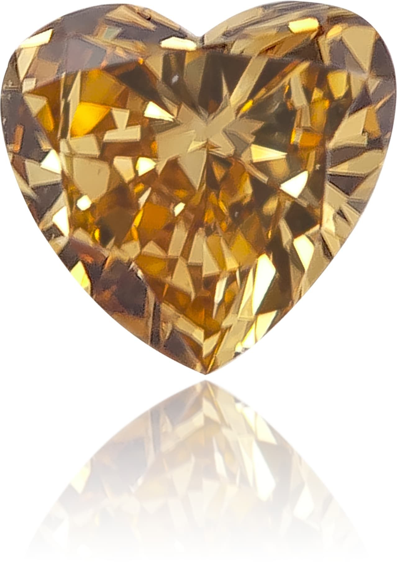 0.20ct Heart ORANGE VVS2