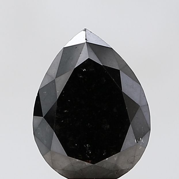 2.01 Carat Pear Diamond Black VVS2