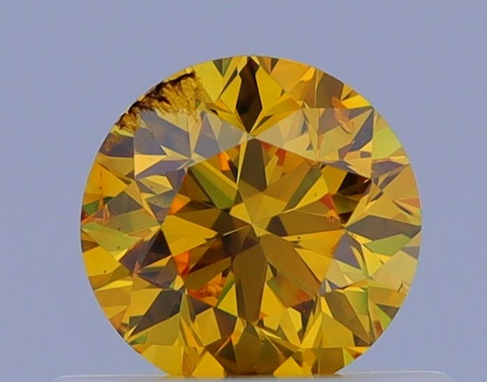 0.5 Carat Round Diamond Fancy Vivid Yellow SI1