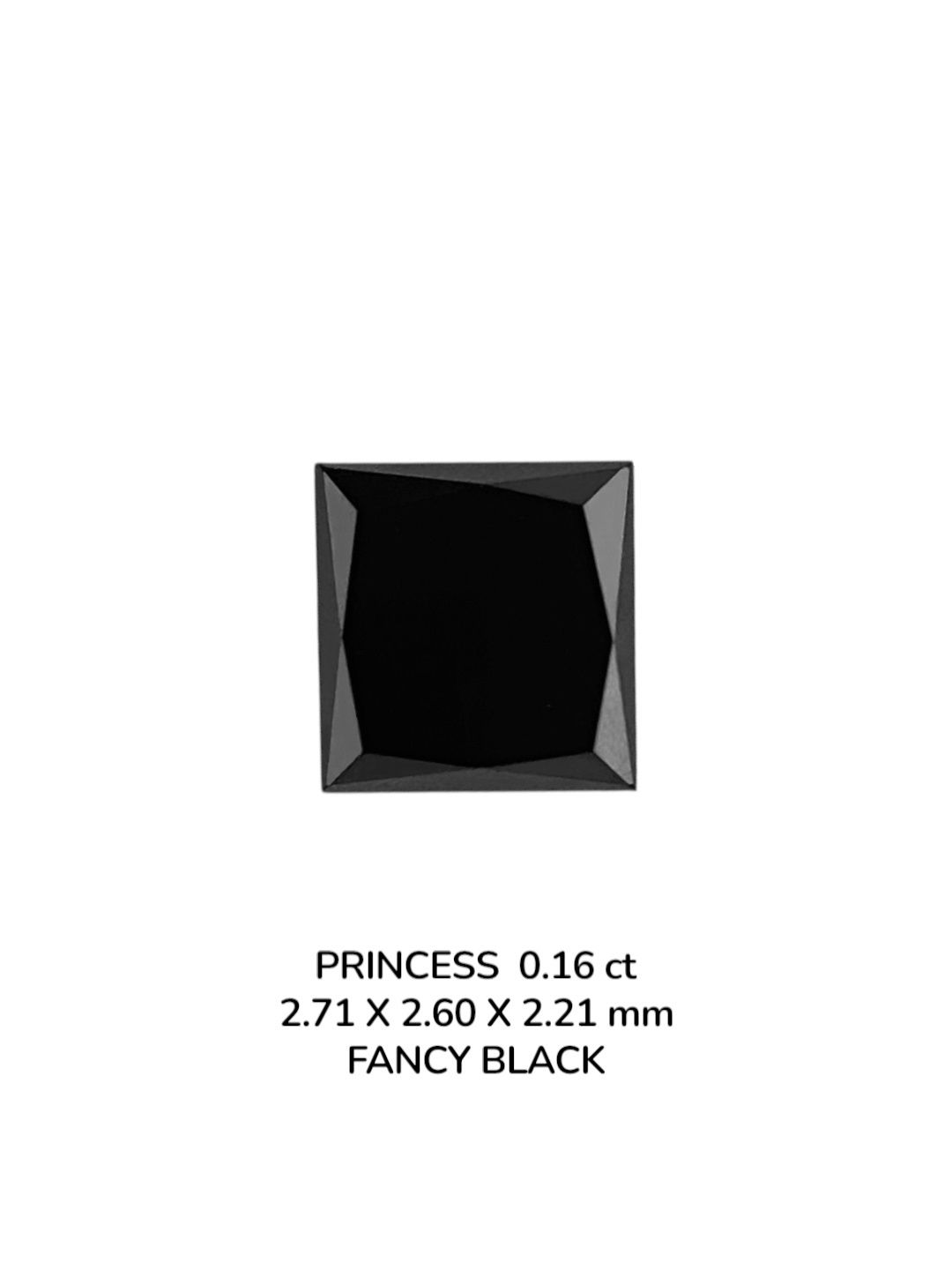 0.16ct Princess BLACK VVS2