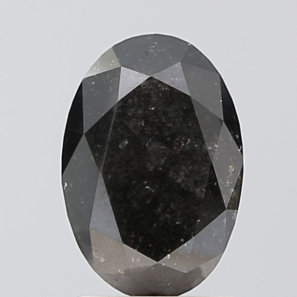 1.93 Carat Oval Diamond Black VVS2
