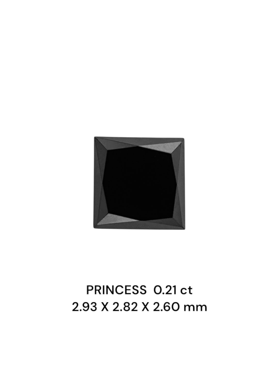 0.21 Carat Princess Diamond Fancy Black VVS2