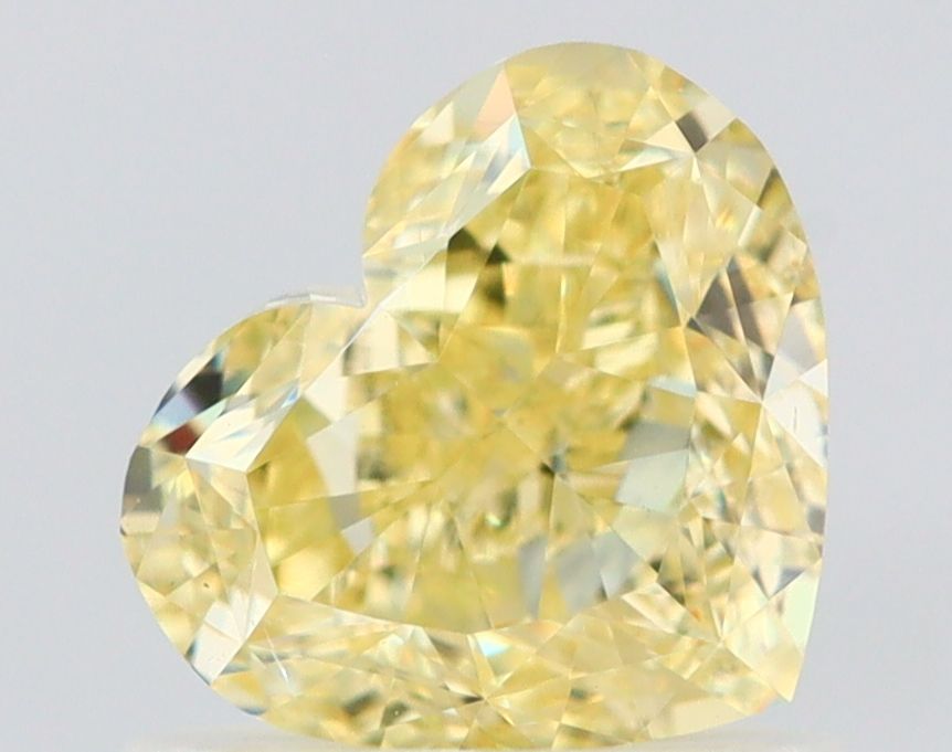 1.01 Carat Heart Diamond Fancy Yellow VS2