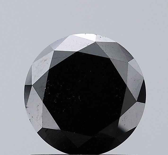 1.64 Carat Round Diamond Black VVS2