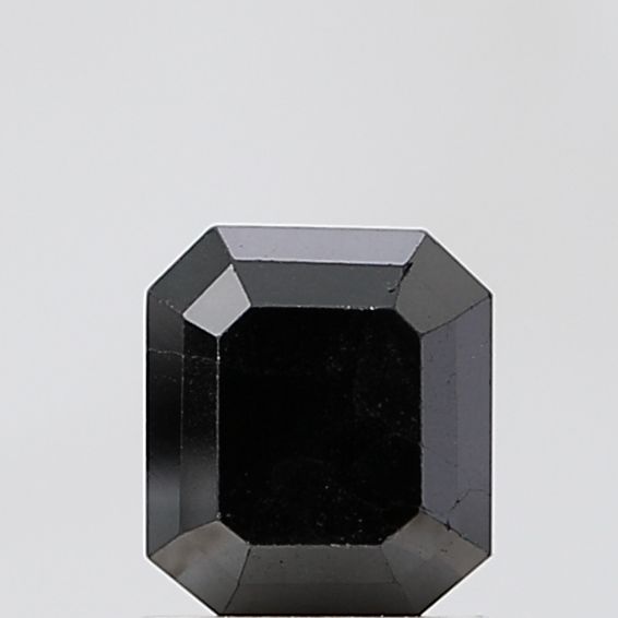 1.73 Carat Emerald Diamond Black VVS2