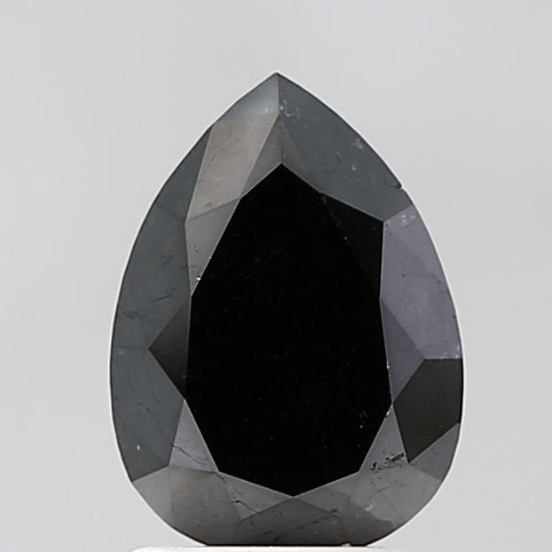 2.22 Carat Pear Diamond Black VVS2