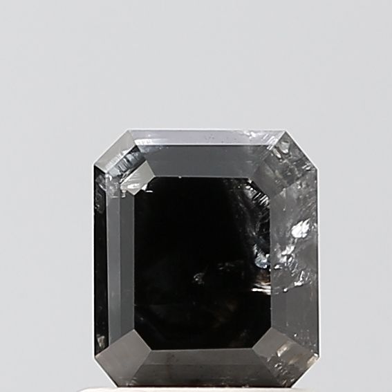 0.94 Carat Emerald Diamond Salt and Pepper VS1