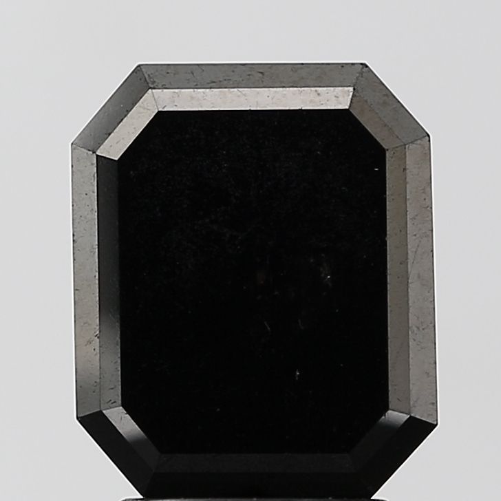 3.06 Carat Emerald Diamond Black VS1