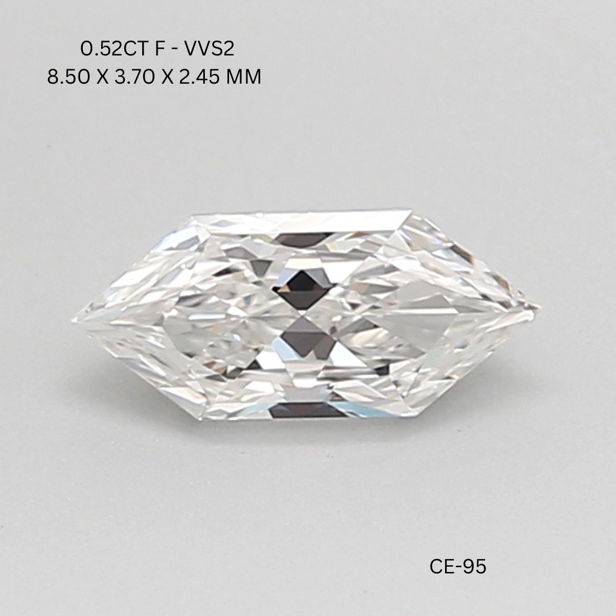 0.52ct Hexagonal F VVS2