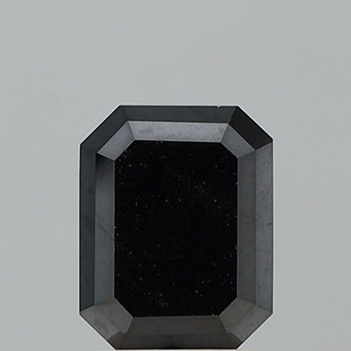 2.97 Carat Emerald Diamond Black VVS1