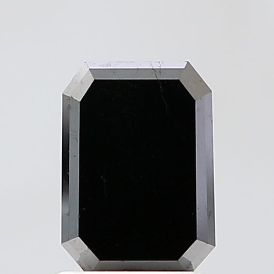 1.53 Carat Emerald Diamond Fancy Black VS2