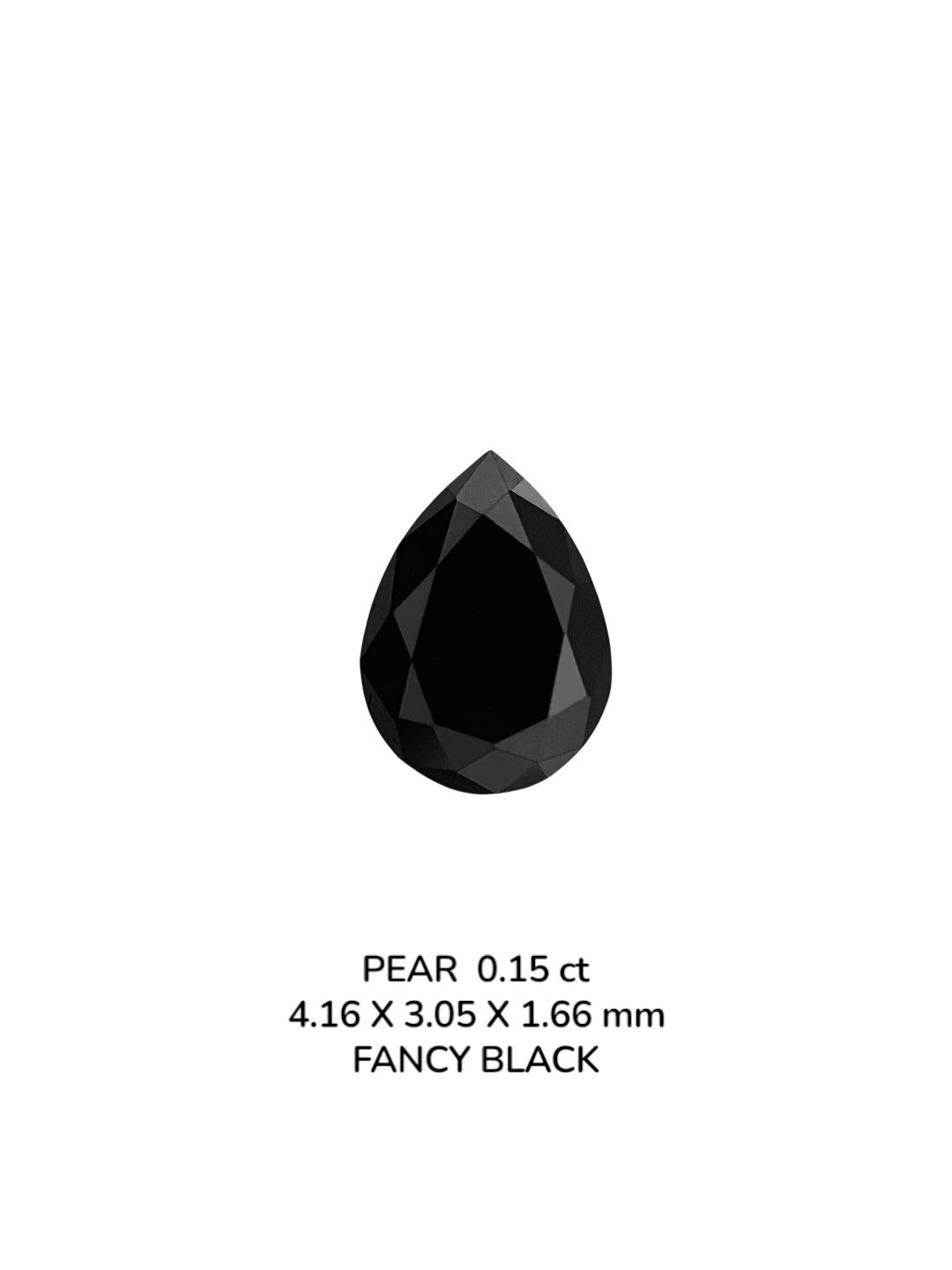 0.15ct Pear BLACK VVS2