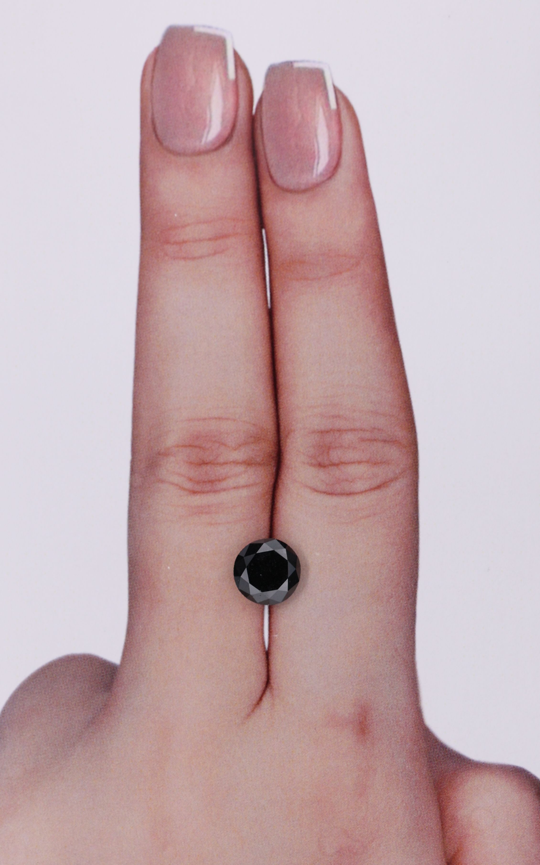1.36 Carat Round Diamond Fancy Black VVS2