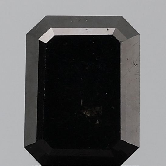 3.11 Carat Emerald Diamond Black VS1