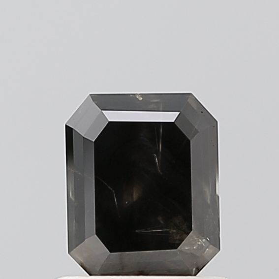 0.9 Carat Emerald Diamond Salt and Pepper VS1
