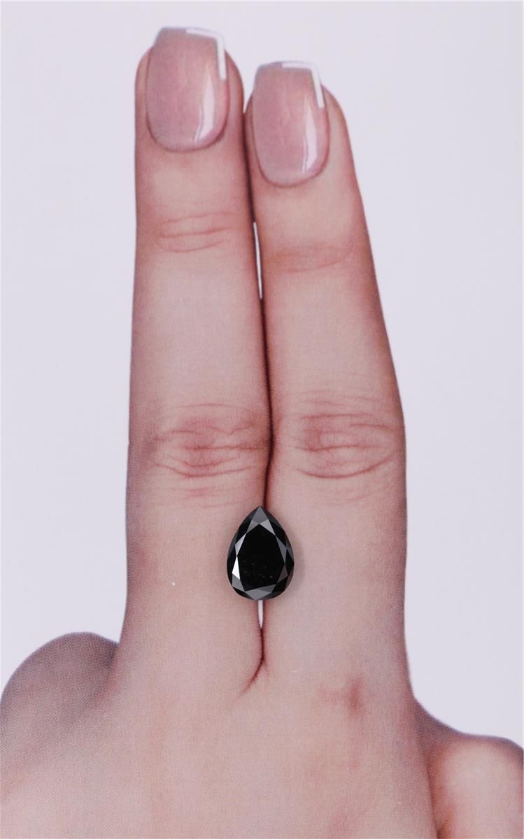 2.09 Carat Pear Diamond Black 