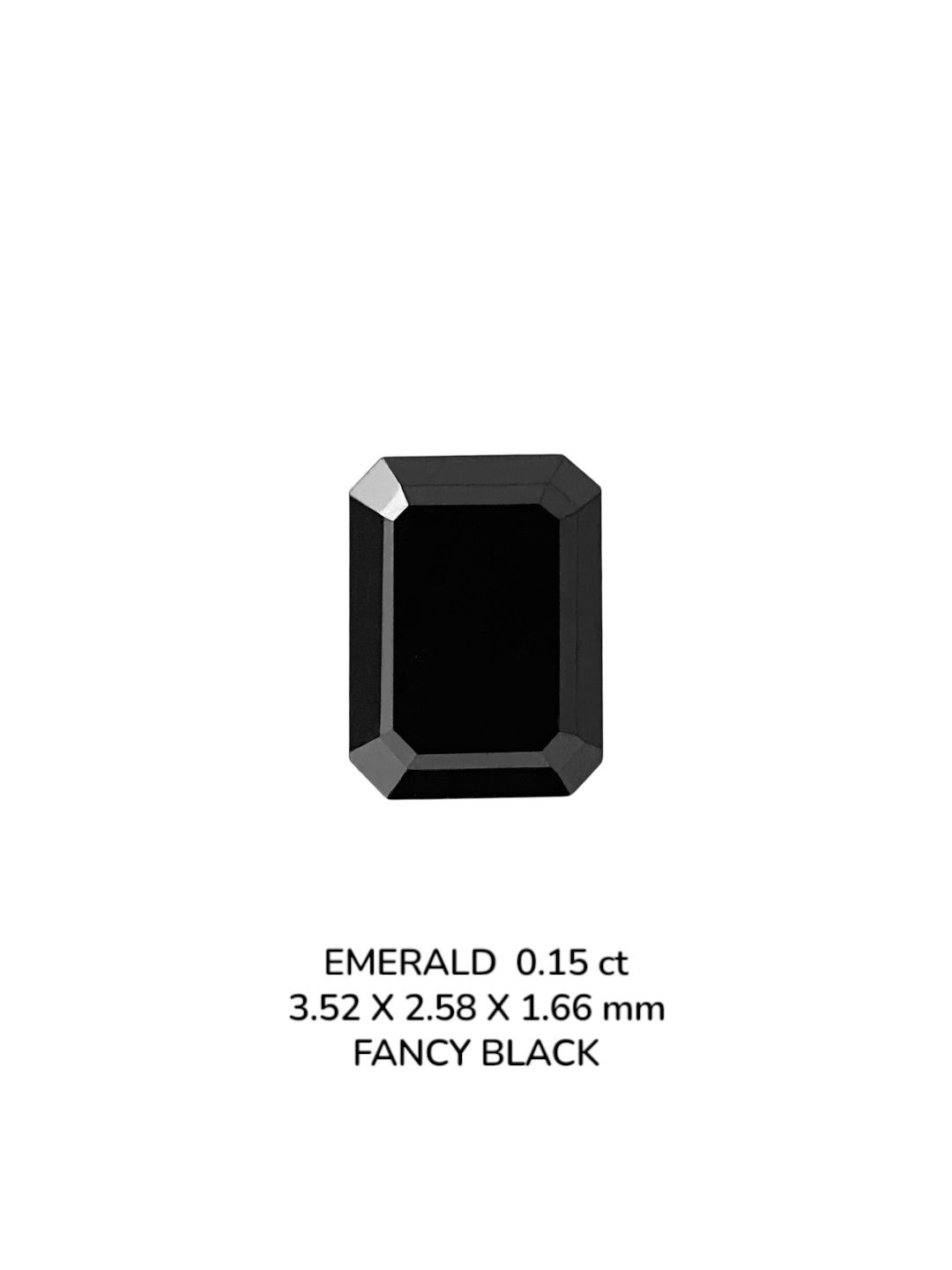 0.15ct Emerald BLACK VVS2