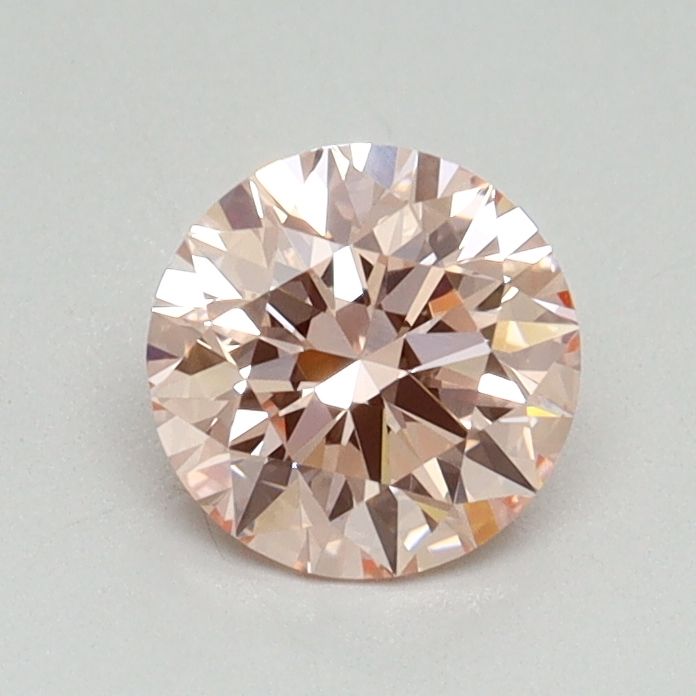 ROUND 0.78ct Fancy Intense Pink VS1 EX EX EX STG