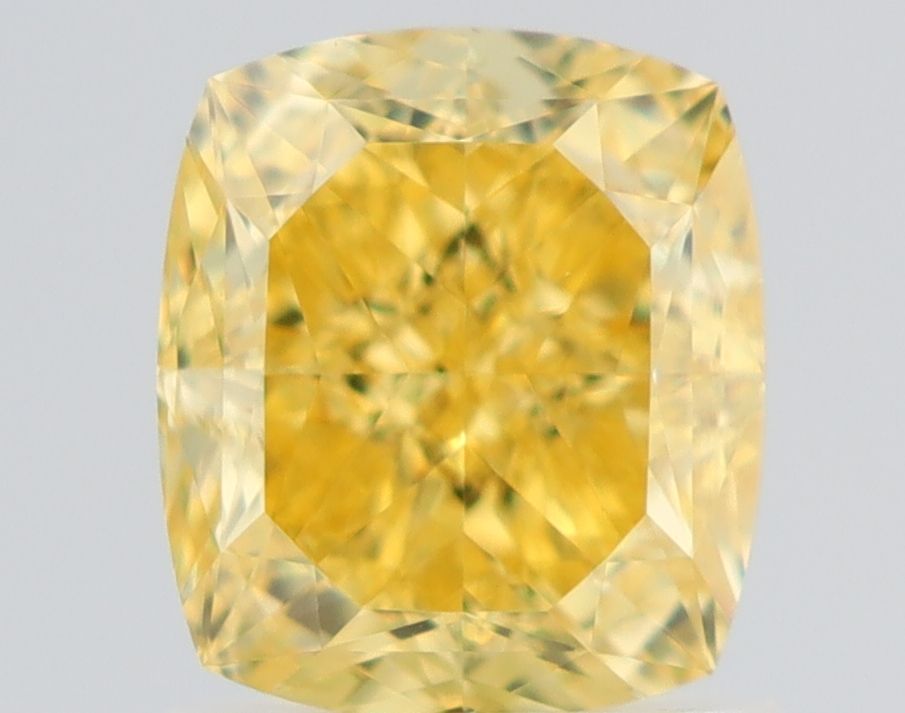 1.51 Carat Cushion brilliant Diamond Fancy Vivid Yellow VS1