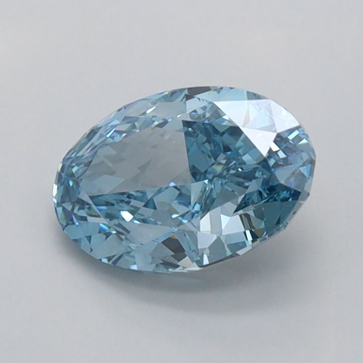 1 carat fancy vivid  blue VS1 EX Cut IGI oval diamond