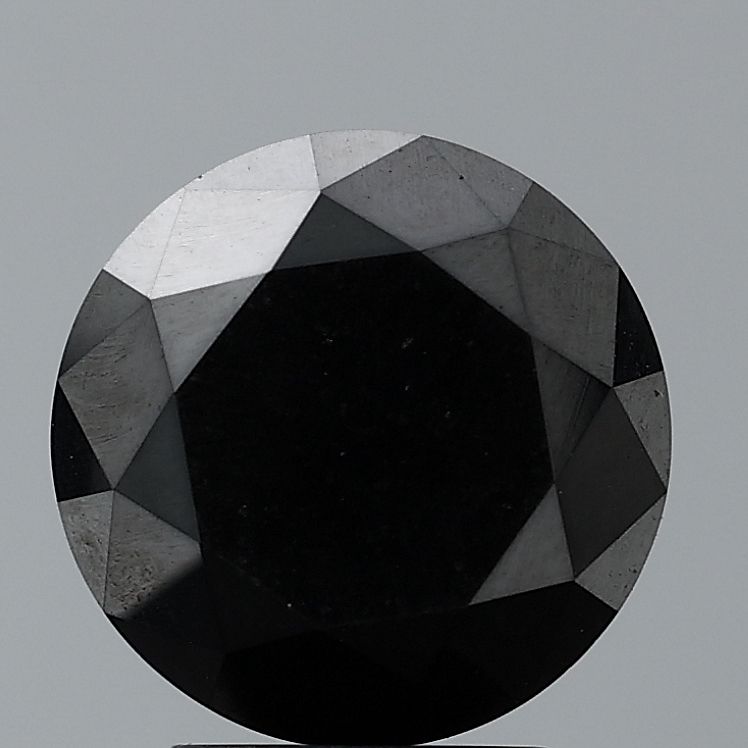 0.83 Carat Round Diamond Fancy Black VVS2
