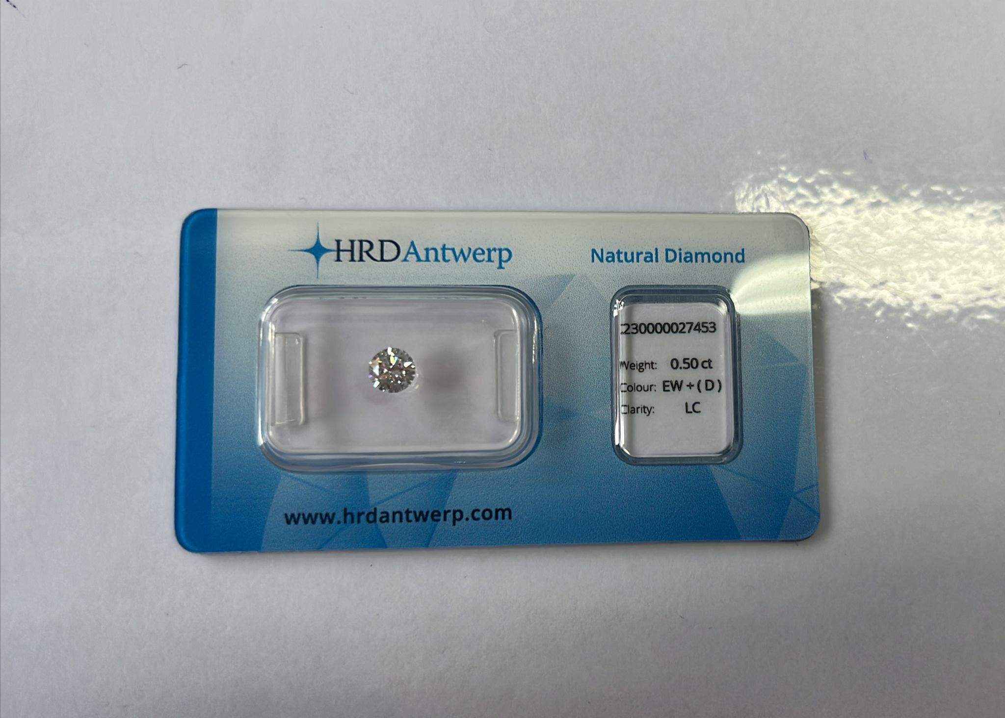 Diamant Rond 0.50 ct - Couleur D - Pureté IF