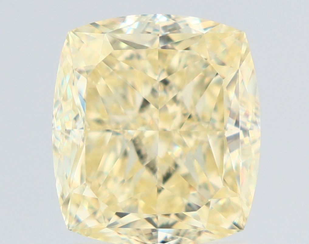 2.51 Carat Cushion modified Diamond Fancy Light Yellow VVS1