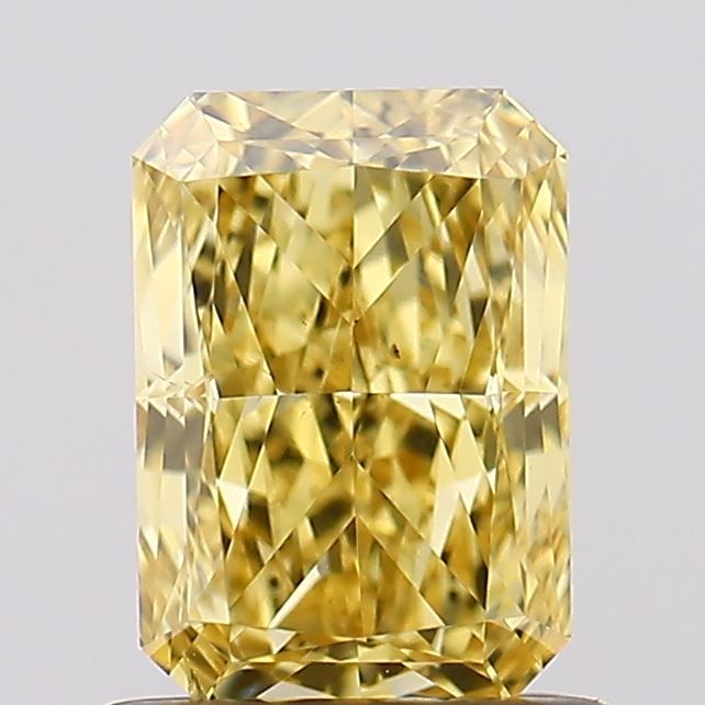 1.1 carat fancy intense yellow VS2 EX Cut IGI radiant diamond