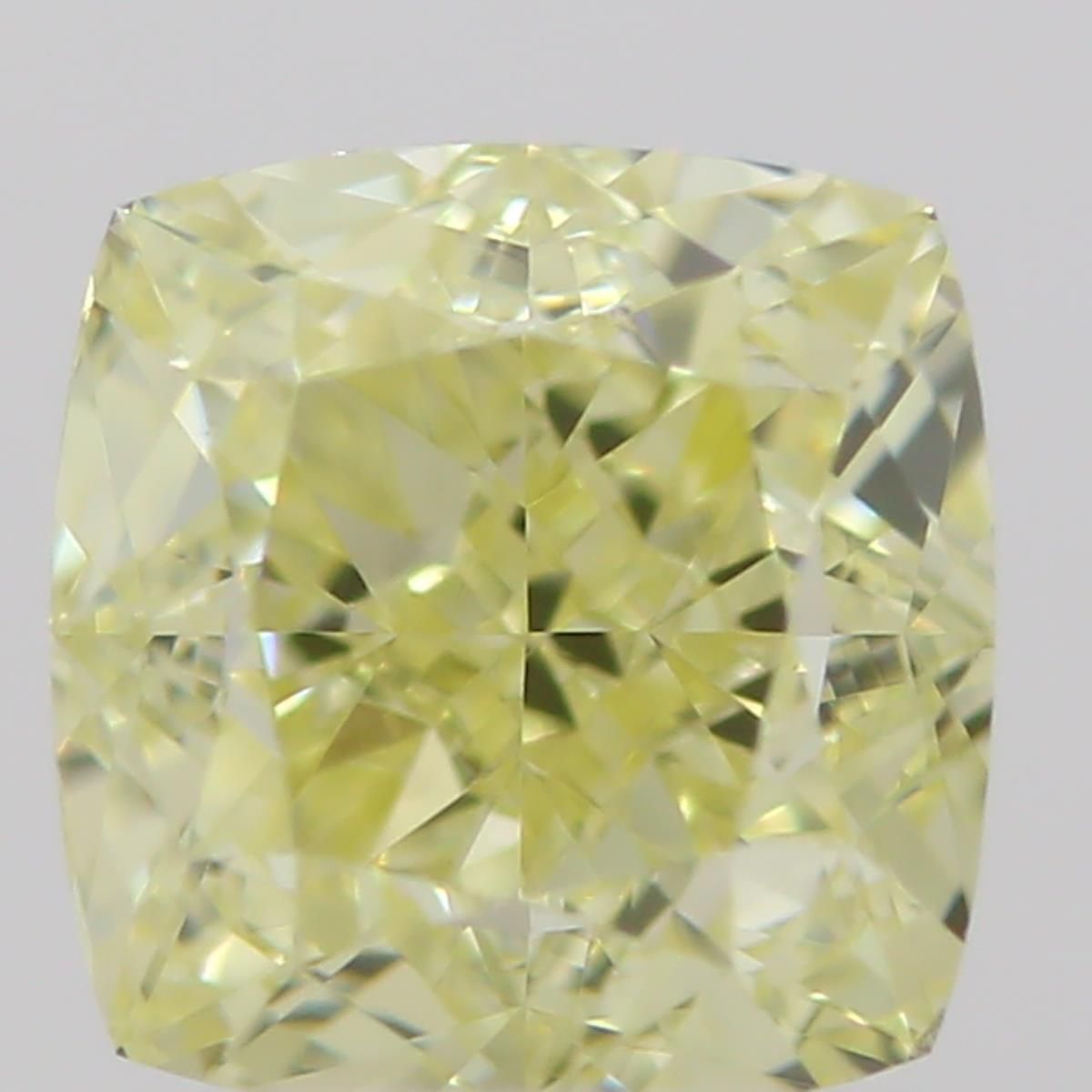 0.5 Carat Cushion brilliant Diamond Fancy Light  Yellow VVS1