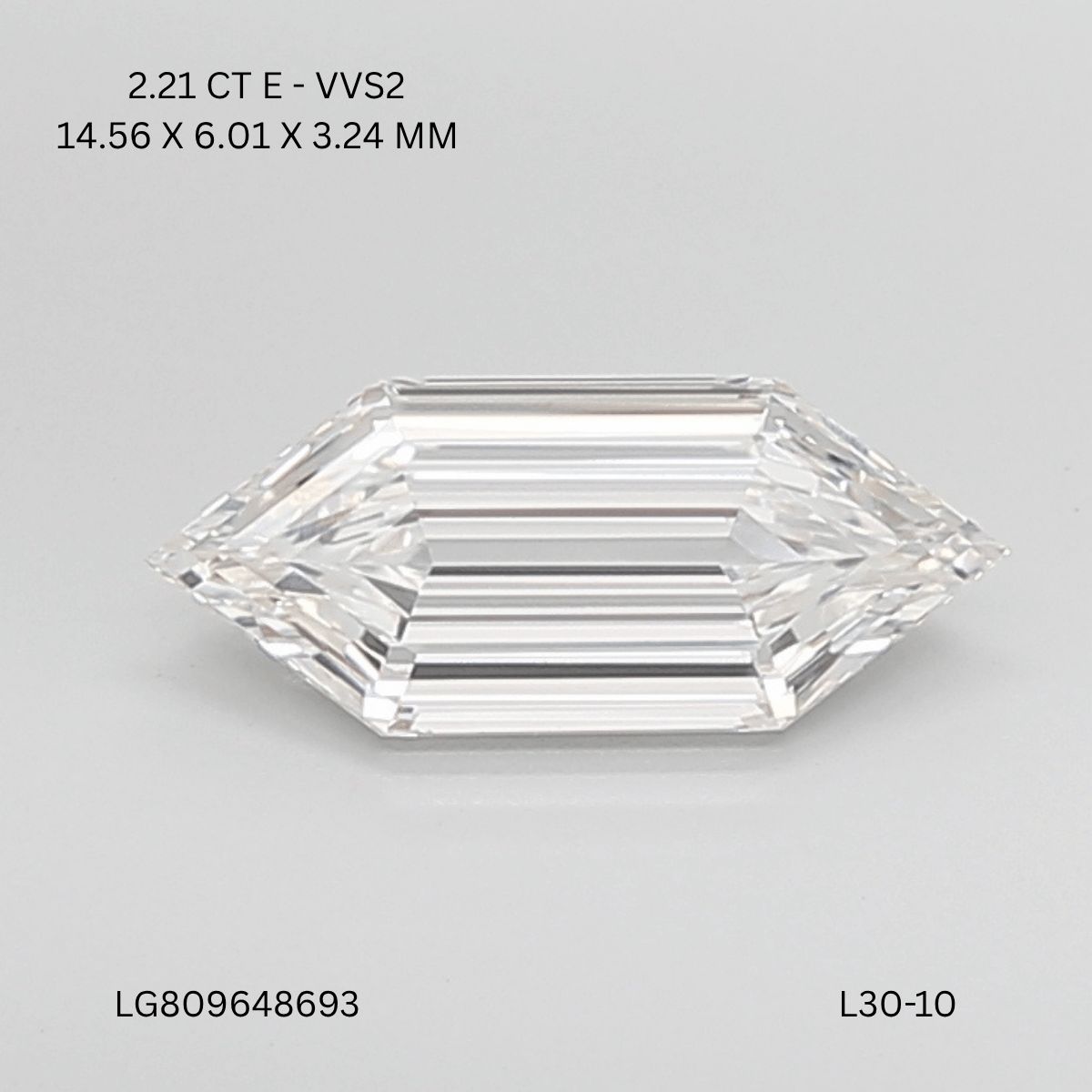 2.21 ct lab-grown Hexagonal Diamond
