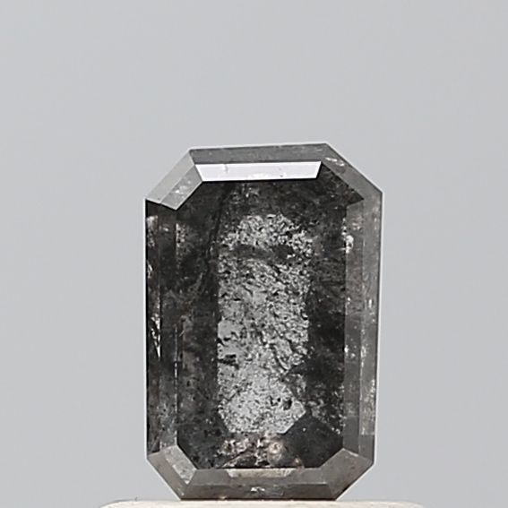0.78 Carat Emerald Diamond Salt and Pepper VVS2