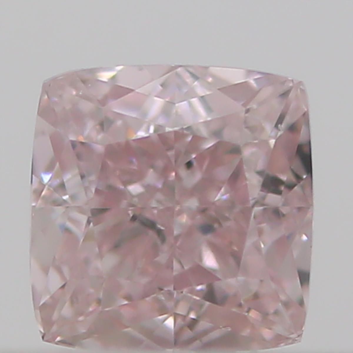 0.19 Carat Cushion brilliant Diamond Fancy Orangey Pink SI1