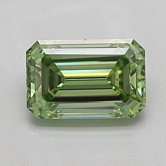 1.06 carat fancy vivid green VS1 EX Cut IGI emerald diamond
