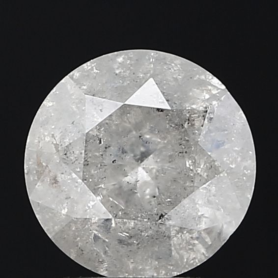 2.35 Carat Round Diamond Salt and Pepper VS1