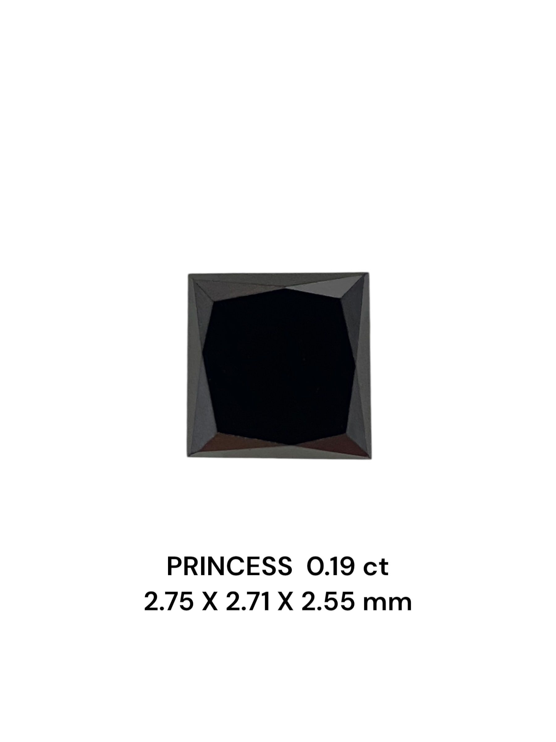 0.19 Carat Princess Diamond Fancy Black VVS2