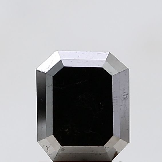 1.65 Carat Emerald Diamond Fancy Black VS1