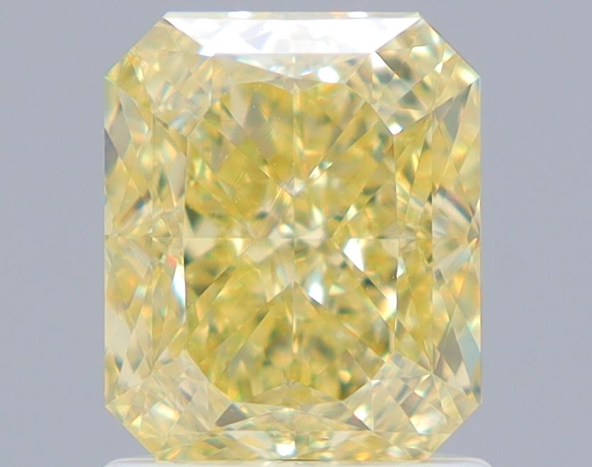 1.52 Carat Radiant Diamond Fancy Yellow VS2