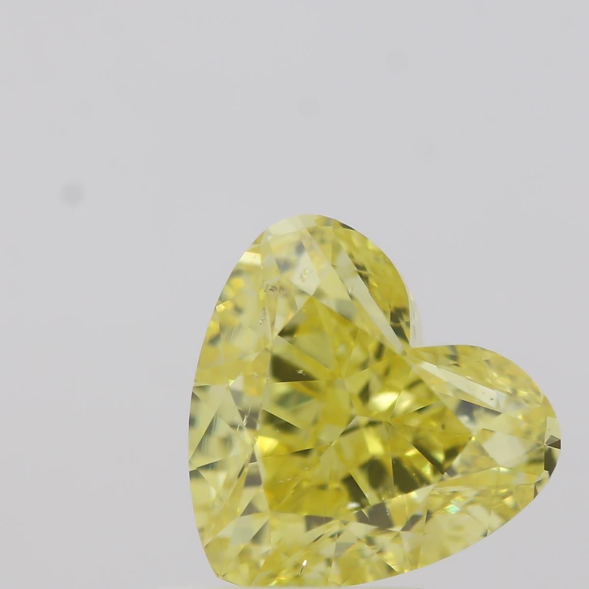 1.55 Carat Heart Diamond Fancy Intense Yellow SI1