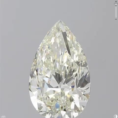 6.08 Carat Pear Diamond L SI1